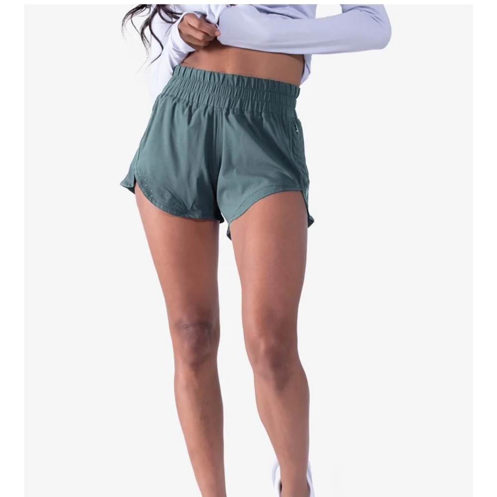 adidas Women's Athletic Running Shorts in Teal Green